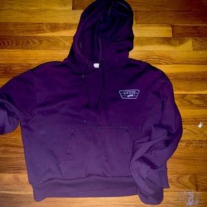 Purple cropped vans sweatshirt, size medium